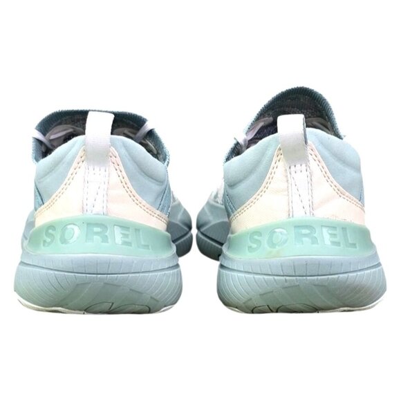 Sorel 8.5 Women's Kinetic RNEGD Lace Sneaker‎ Aqua/White - Picture 5 of 10